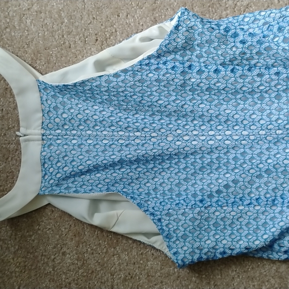 Like new Aqua Size L Blue Fit and Flare Dress - Picture 4 of 8